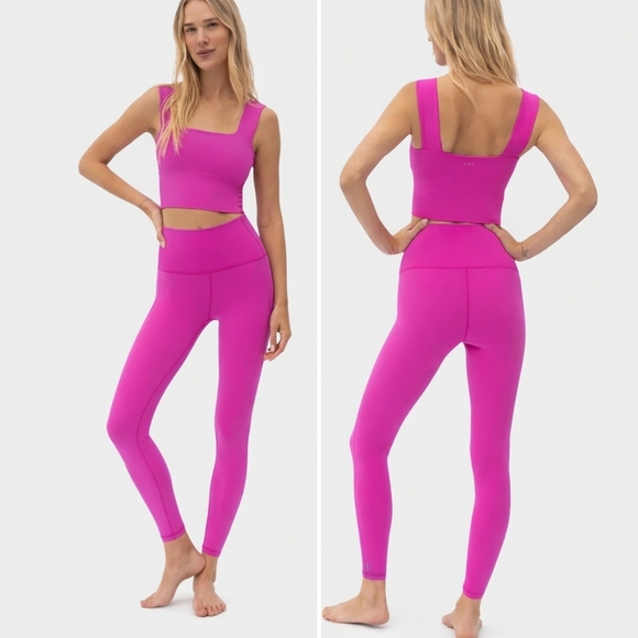 Left On Friday Super Moves 7/8 Leggings Hot Pink Large